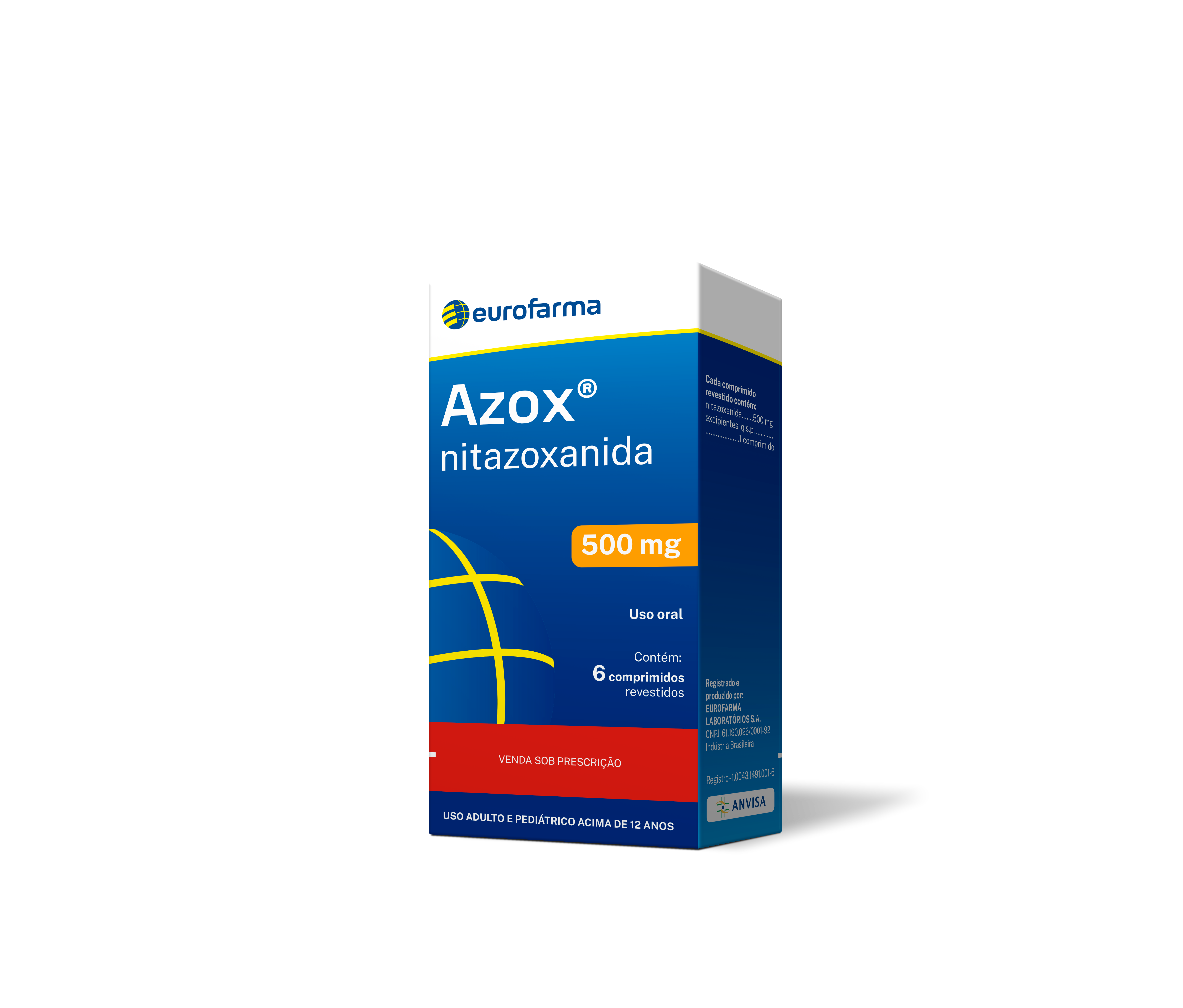 Azox 500mg Eurofarma 6 Comprimidos | Farmácias Nissei